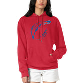G-III 4Her by Carl Banks Women's Football Logo Fleece Tri-Blend Pullover Hoodie - Buffalo Bills Hoodies