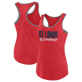 Red St. Louis Cardinals Profile Women's Plus Size Racerback Tank Top