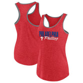 Red Philadelphia Phillies Profile Women's Plus Size Racerback Tank Top