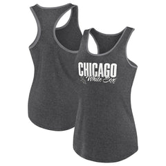 Black Chicago White Sox Profile Women's Plus Size Racerback Tank Top