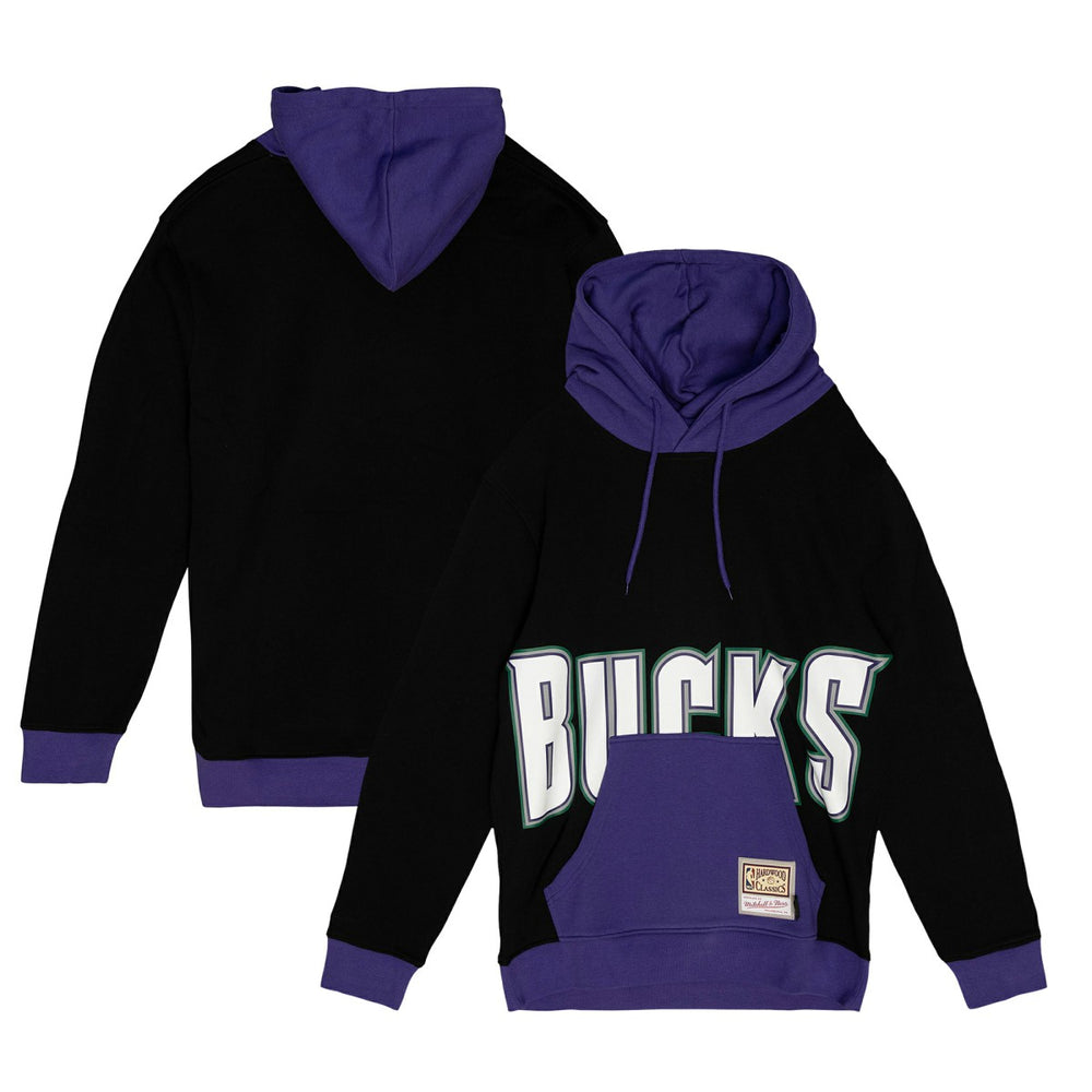 Mitchell & Ness Milwaukee Bucks Hardwood Classics Big Face 5.0 Pullover Hoodie