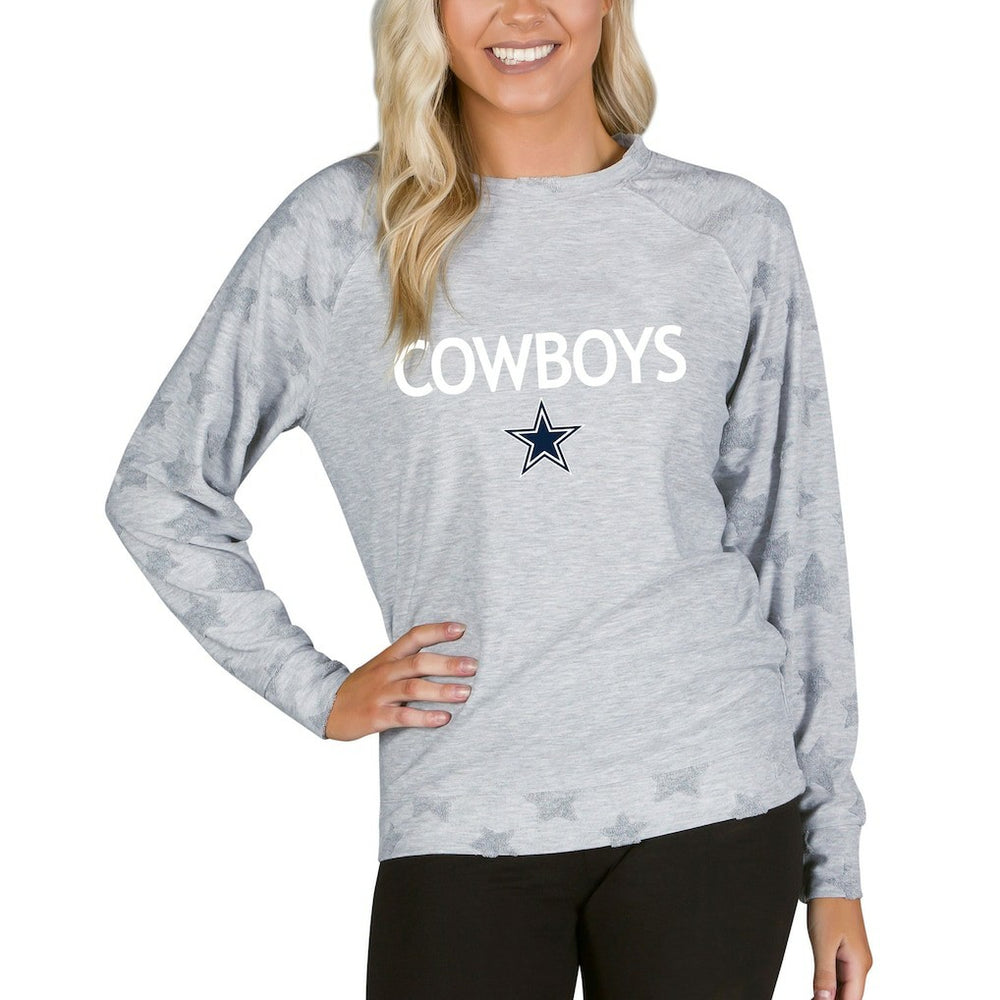 Concepts Sport Women's Medal Jacquard Terry Long Sleeve Top - Dallas Cowboys Tops