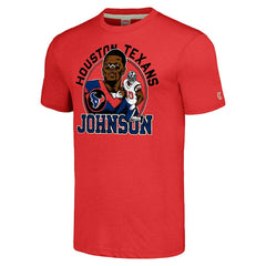 Andre Johnson Homage Caricature Retired Player Tri-Blend T-Shirt - Houston Texans T-shirts