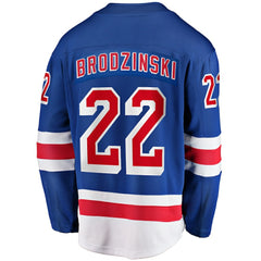 NHL Jonny Brodzinski New York Rangers Fanatics Home Premier Breakaway Player Jersey