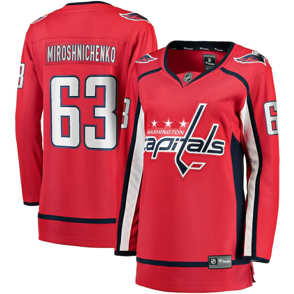 NHL Ivan Miroshnichenko Washington Capitals Fanatics Women's Breakaway Jersey