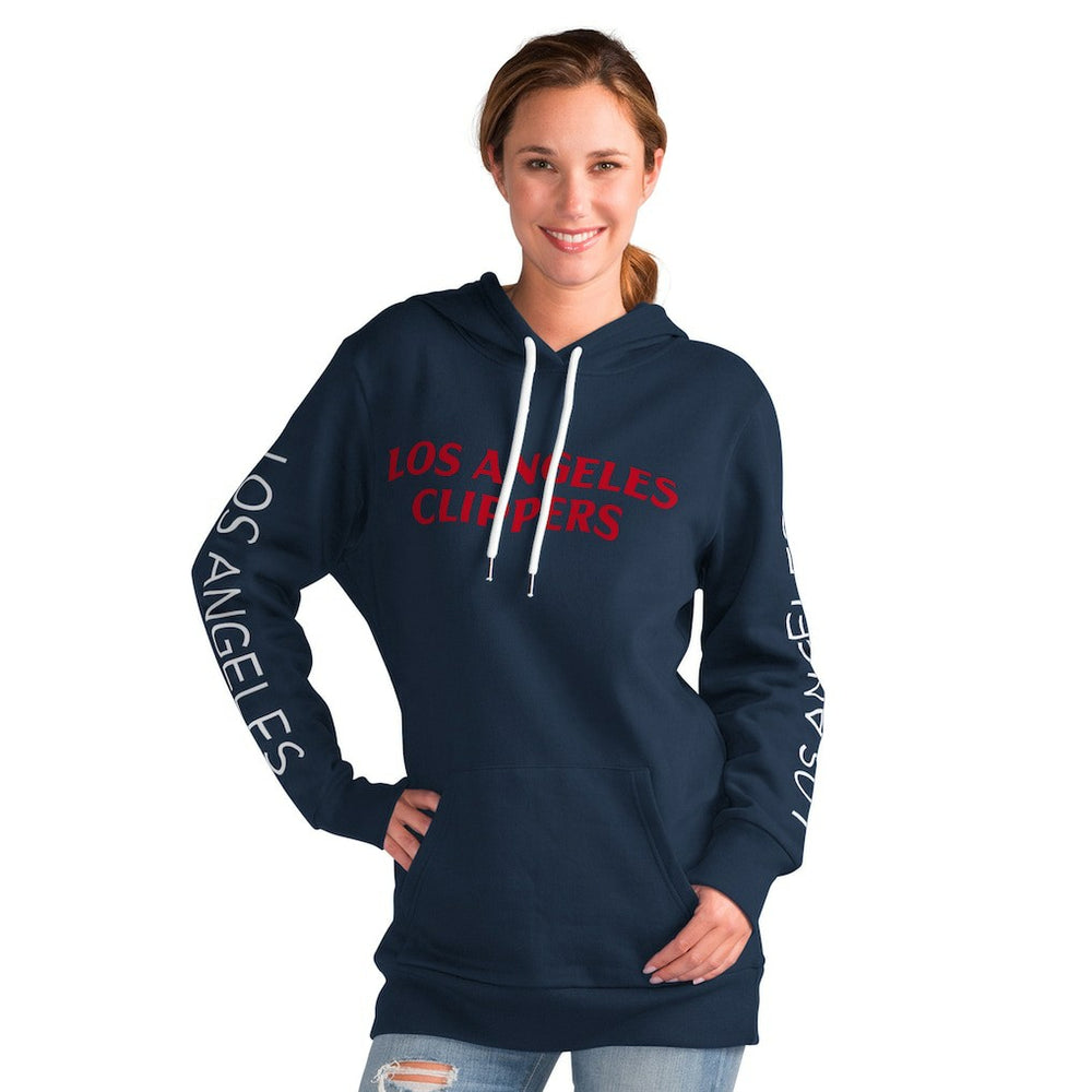 LA Clippers G-III 4Her by Carl Banks Women's Base Coach Pullover Hoodie