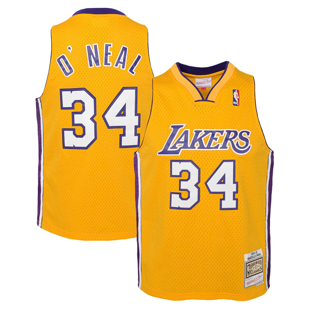 Mitchell & Ness Shaquille O'Neal Los Angeles Lakers Youth 1999/00 Hardwood Classics Swingman Jersey