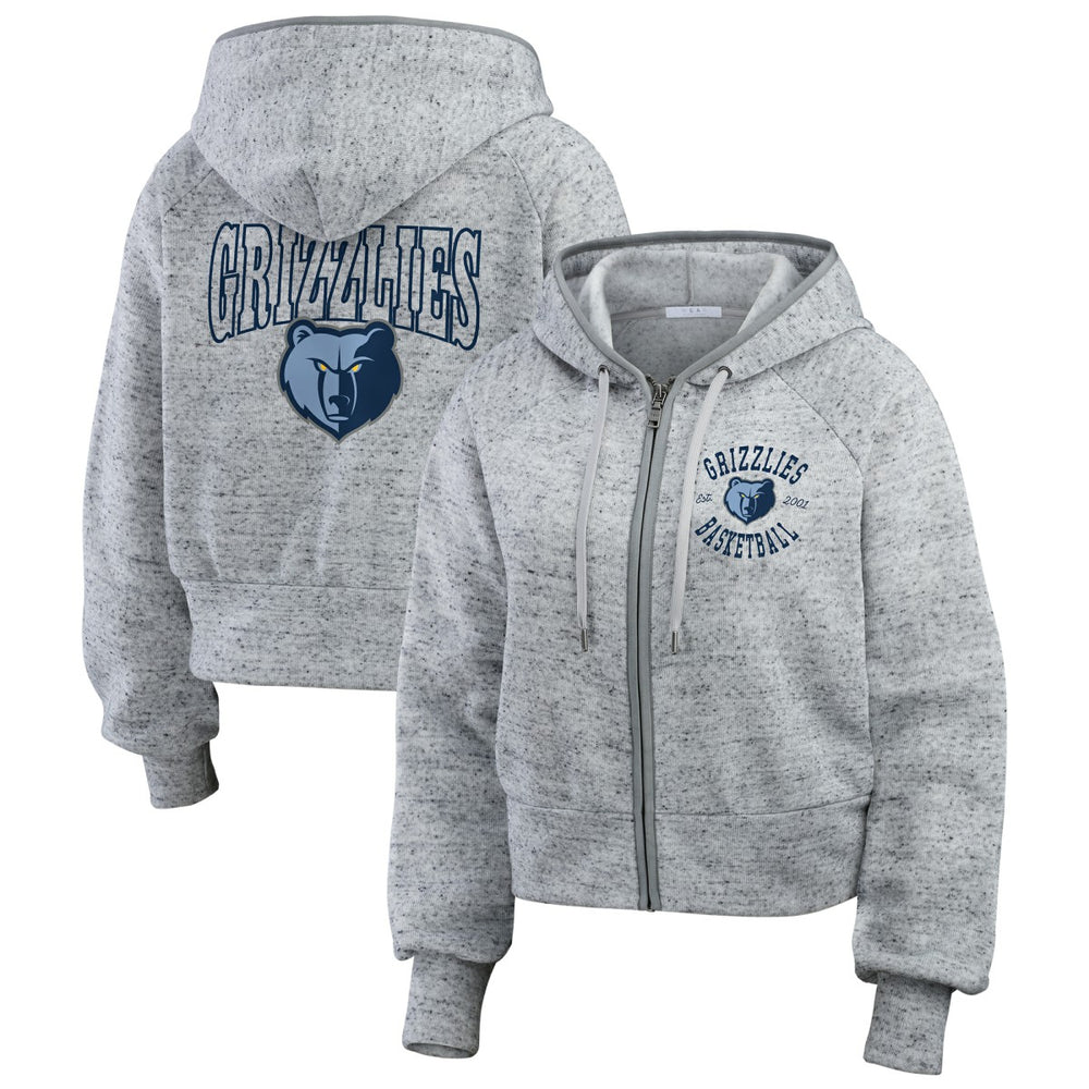 Memphis Grizzlies WEAR by Erin Andrews Women's Speckled Radiator Full-Zip Hoodie
