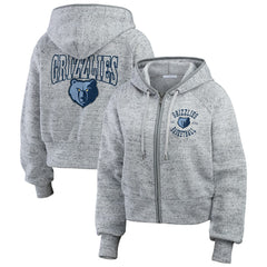 Memphis Grizzlies WEAR by Erin Andrews Women's Speckled Radiator Full-Zip Hoodie