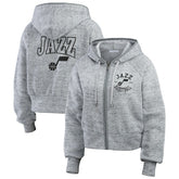 Utah Jazz WEAR by Erin Andrews Women's Speckled Radiator Full-Zip Hoodie