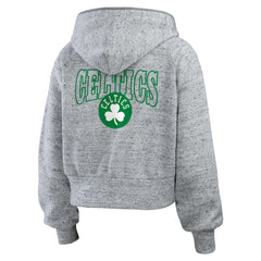 Boston Celtics WEAR by Erin Andrews Women's Speckled Radiator Full-Zip Hoodie