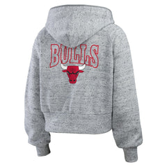 Chicago Bulls WEAR by Erin Andrews Women's Speckled Radiator Full-Zip Hoodie