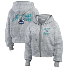 Charlotte Hornets WEAR by Erin Andrews Women's Speckled Radiator Full-Zip Hoodie