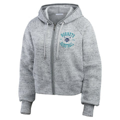 Charlotte Hornets WEAR by Erin Andrews Women's Speckled Radiator Full-Zip Hoodie