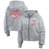 Atlanta Hawks WEAR by Erin Andrews Women's Speckled Radiator Full-Zip Hoodie