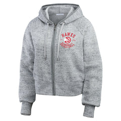 Atlanta Hawks WEAR by Erin Andrews Women's Speckled Radiator Full-Zip Hoodie