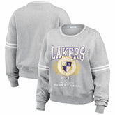 Los Angeles Lakers WEAR by Erin Andrews Women's French Terry Pullover Sweatshirt