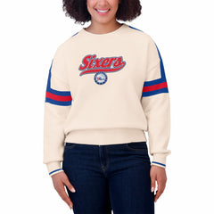 Philadelphia 76ers WEAR by Erin Andrews Women's Stripe Pullover Sweater