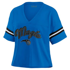 Orlando Magic WEAR by Erin Andrews Women's Color Block Boxy V-Neck T-Shirt