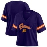 Phoenix Suns WEAR by Erin Andrews Women's Plus Size Color Block Boxy V-Neck T-Shirt