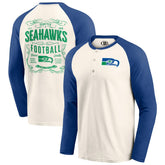 Darius Rucker Collection Raglan Henley Long Sleeve T-Shirt - Seattle Seahawks T-shirts