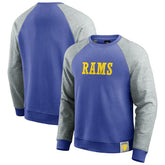 Darius Rucker Collection Colorblock Pullover Sweatshirt - Los Angeles Rams Pullover