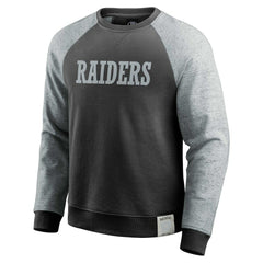 Darius Rucker Collection Colorblock Pullover Sweatshirt - Las Vegas Raiders Pullover
