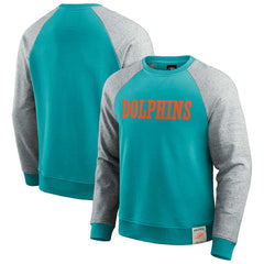 Darius Rucker Collection Colorblock Pullover Sweatshirt - Miami Dolphins Pullover