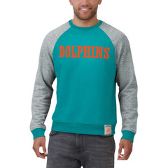 Darius Rucker Collection Colorblock Pullover Sweatshirt - Miami Dolphins Pullover