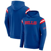 Darius Rucker Collection Football Washed Pullover Hoodie - Buffalo Bills Hoodies