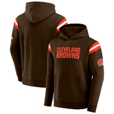 Darius Rucker Collection Football Washed Pullover Hoodie - Cleveland Browns Hoodies