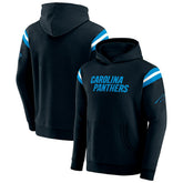 Darius Rucker Collection Football Washed Pullover Hoodie - Carolina Panthers Hoodies
