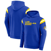 Darius Rucker Collection Football Washed Pullover Hoodie - Los Angeles Rams Hoodies