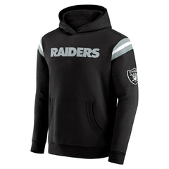 Darius Rucker Collection Football Washed Pullover Hoodie - Las Vegas Raiders Hoodies