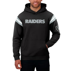 Darius Rucker Collection Football Washed Pullover Hoodie - Las Vegas Raiders Hoodies