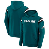 Darius Rucker Collection Football Washed Pullover Hoodie - Philadelphia Eagles Hoodies