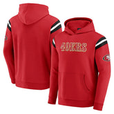 Darius Rucker Collection Football Washed Pullover Hoodie - San Francisco 49ers Hoodies