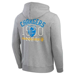Darius Rucker Collection Vintage Stripe Full-Zip Hoodie - Los Angeles Chargers Hoodies