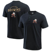 Darius Rucker Collection Washed Henley T-Shirt - Cleveland Browns T-shirts