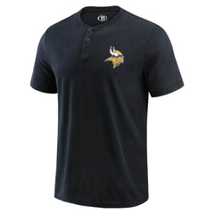 Darius Rucker Collection Washed Henley T-Shirt - Minnesota Vikings T-shirts