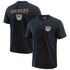 Darius Rucker Collection Washed Henley T-Shirt - Las Vegas Raiders T-shirts