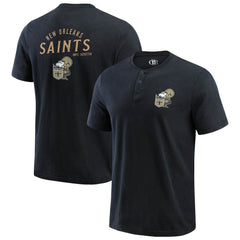 Darius Rucker Collection Washed Henley T-Shirt - New Orleans Saints T-shirts