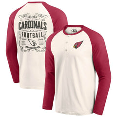 Darius Rucker Collection Raglan Henley T-Shirt - Arizona Cardinals T-shirts