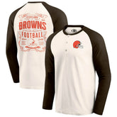 Darius Rucker Collection Raglan Henley T-Shirt - Cleveland Browns T-shirts