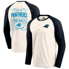 Darius Rucker Collection Raglan Henley T-Shirt - Carolina Panthers T-shirts
