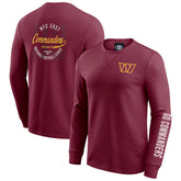 Darius Rucker Collection Washed Waffle-Knit Long Sleeve T-Shirt - Washington Commanders T-shirts