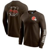 Darius Rucker Collection Washed Waffle-Knit Long Sleeve T-Shirt - Cleveland Browns T-shirts