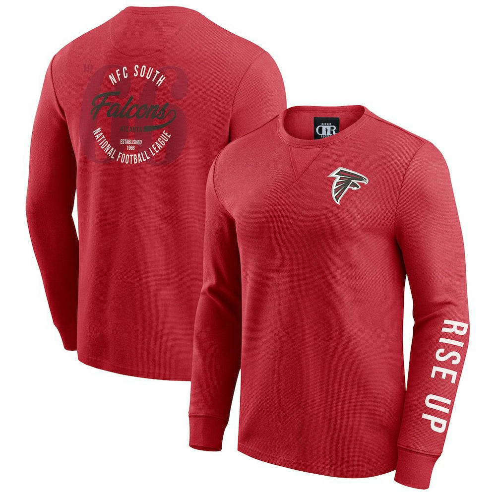 Darius Rucker Collection Washed Waffle-Knit Long Sleeve T-Shirt - Atlanta Falcons T-shirts