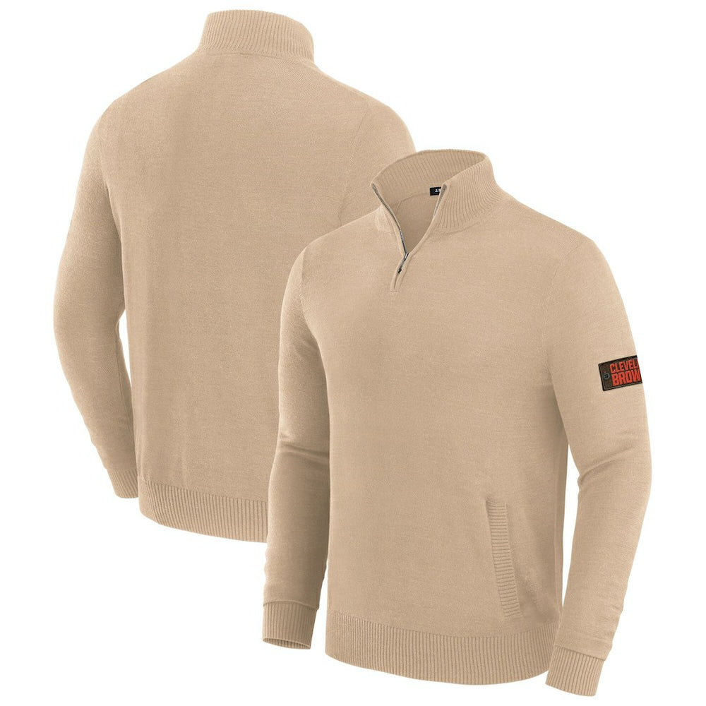J. Palmer Franchise Quarter-Zip Sweater - Cleveland Browns
