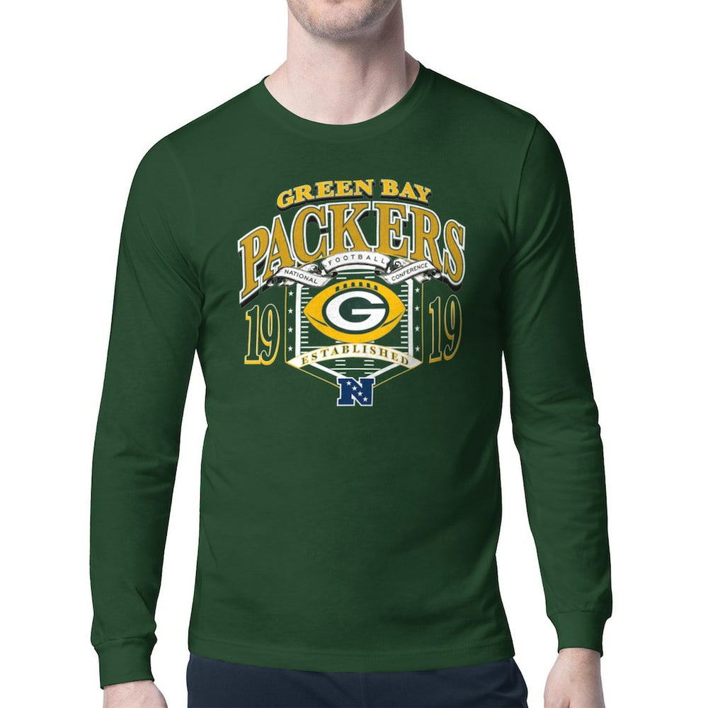 Starter Retro Long Sleeve Graphic T-Shirt - Green Bay Packers T-shirts
